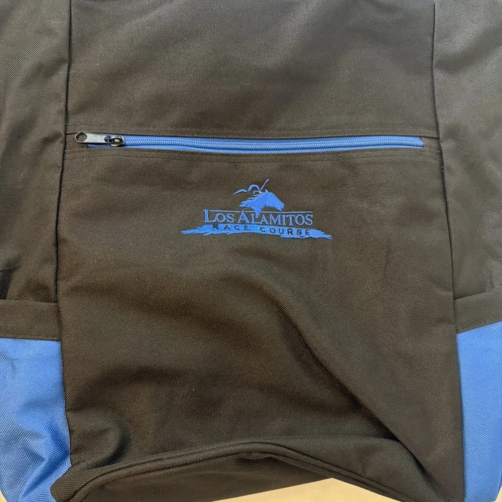Los Alamitos Horse Race Track Tote Blue And Black Bag Vintage 1990s